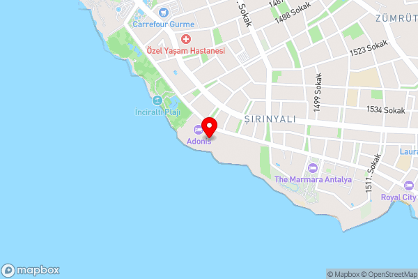 Oz Hotels Antalya Resort & Spa Adult 9 - Hotel Location Map