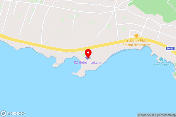 Oz Hotels Incekum Beach - Hotel Location Map
