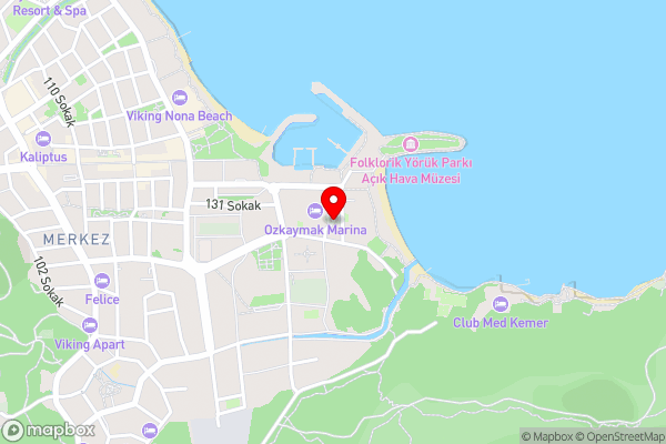 Özkaymak Marina Hotel - Ultra All Inclusive - Hotel Location Map