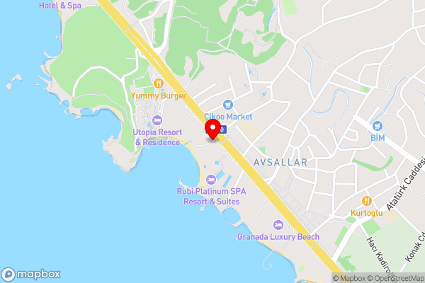 Özkaymak Select Resort - Hotel Location Map