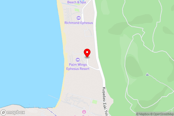 Palm Wings Ephesus Beach Resort - Ultra All Inclusive - Hotel Location Map
