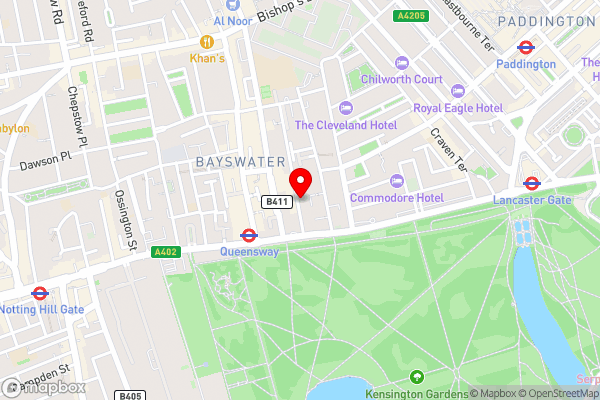 Park Avenue J Hotel London Hyde Park - Hotel Location Map