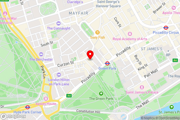 Park Lane Apartments - Clarges Street - Hotel Location Map