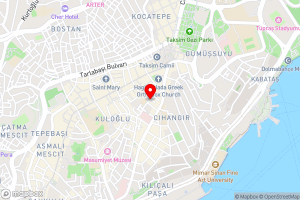 Plat Inn Hotel Taksim - Hotel Location Map