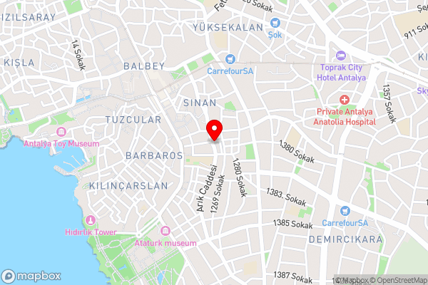 Pleasant Flat with Balcony in Kaleici - Hotel Location Map