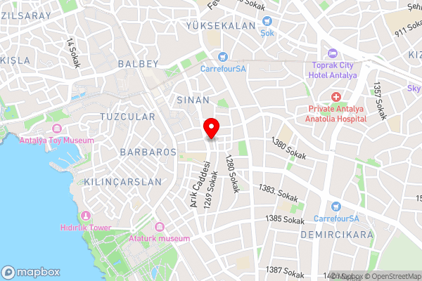 Pleasant House with Private Garden in Kaleici - Hotel Location Map