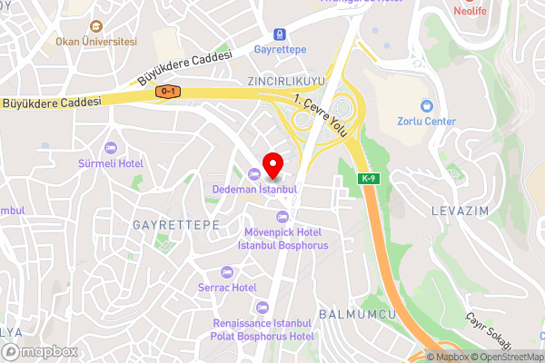 Point Hotel Barbaros - Hotel Location Map