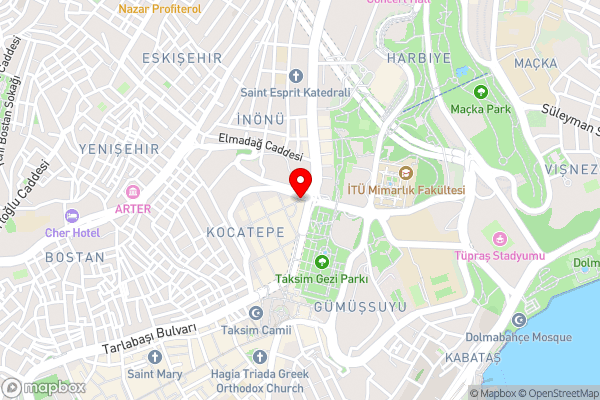 Point Hotel Taksim - Hotel Location Map