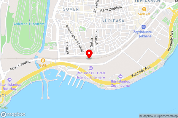 Radisson Blu Hotel Istanbul Ottomare - Hotel Location Map