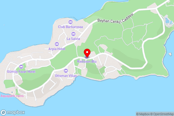 Radisson Blu Hotel, Kas - Hotel Location Map