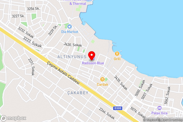 Radisson Blu Resort & Spa Cesme - Hotel Location Map