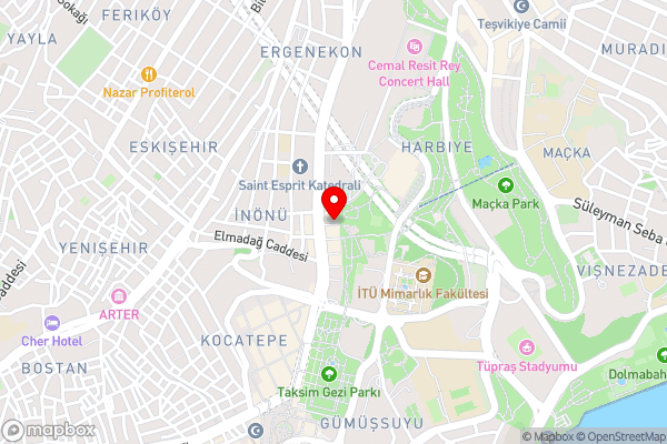 Radisson Hotel Istanbul Harbiye - Hotel Location Map