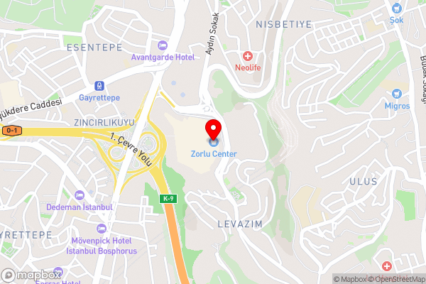 Raffles Istanbul - Hotel Location Map