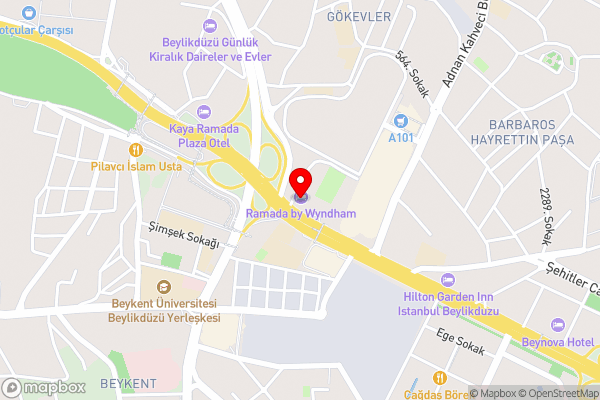 Ramada Beylikduzu - Hotel Location Map