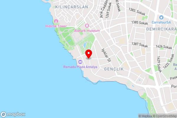 Ramada Plaza Antalya - Hotel Location Map