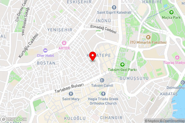 Rast Taxim Hotel - Hotel Location Map