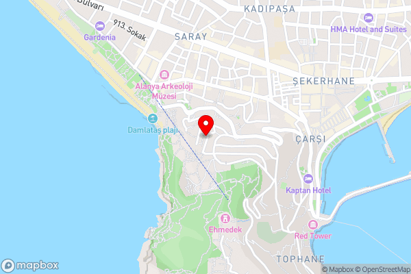 Refreshing Flat With Excellent Location and Balcony in Alanya, Antalya - Hotel Location Map