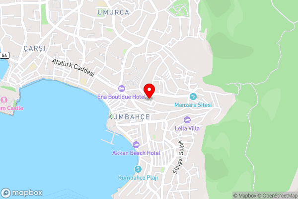 Refreshing House Close to the Beach with a Sea View and Balcony in Bodrum - Hotel Location Map