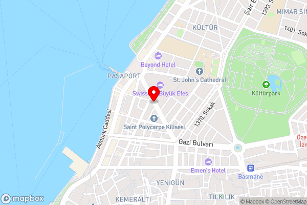 Renaissance Izmir Hotel - Hotel Location Map