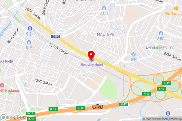 Restway Hotel - Hotel Location Map