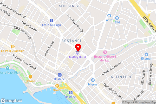 Rhiss Hotel Bostanci - Hotel Location Map