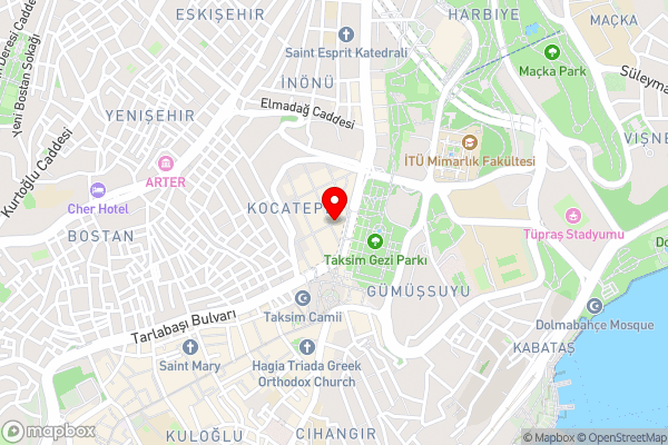 Riva Hotel Taksim - Hotel Location Map