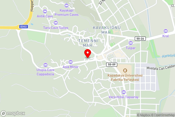 ROCA CAPPADOCIA - Hotel Location Map
