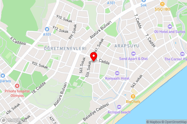 Rose Residence - Cozy Apartments Near The Beach - Hotel Location Map