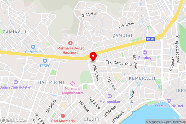 Rosy Hotel Marmaris - Hotel Location Map