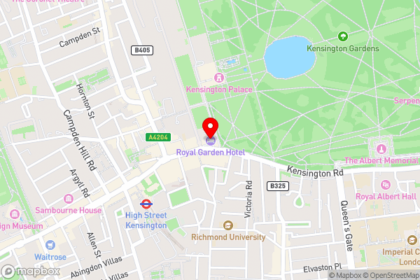 Royal Garden Hotel - Hotel Location Map