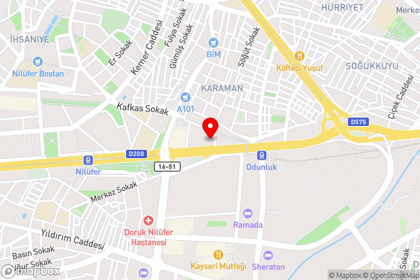 Royal Residence Bursa - Hotel Location Map