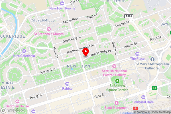 Royal Scots Club - Hotel Location Map
