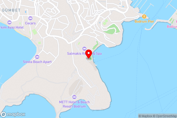 Salmakis Resort & Spa - Hotel Location Map