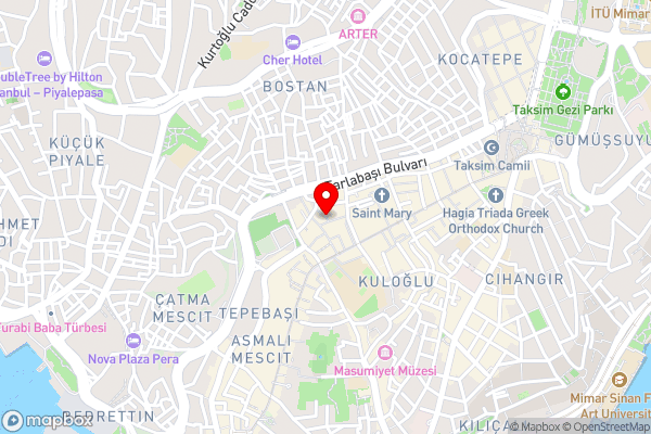 Sanat Hostel Taksim - Hotel Location Map