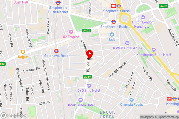Sapphire Hotel London - Hotel Location Map