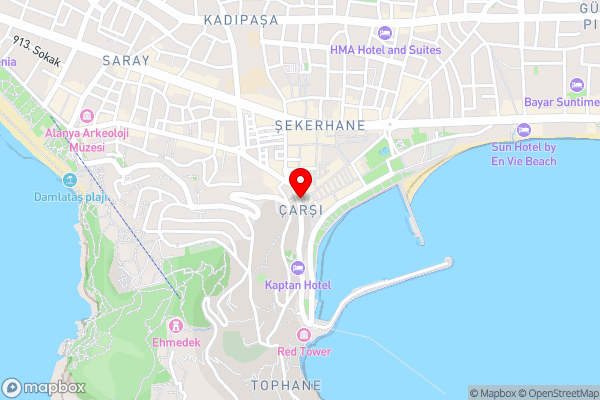 sea and mountain view roof terrace central - Hotel Location Map