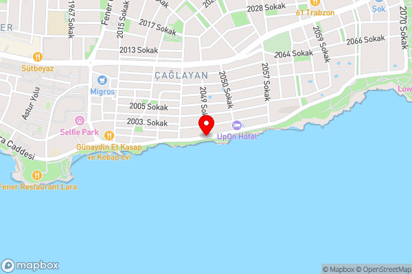 Sea & Sunset view flat with garden in Lara Antalya - Hotel Location Map