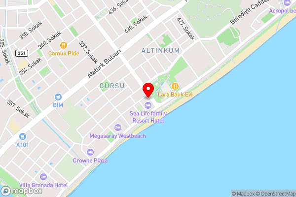 Sealife Family Resort Hotel - Hotel Location Map