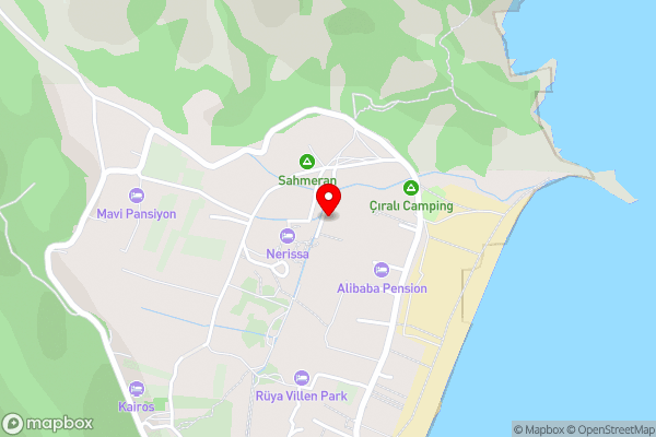 Şehri Bungalov Çıralı - Hotel Location Map