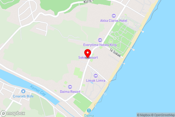 Seker Resort Hotel - Hotel Location Map