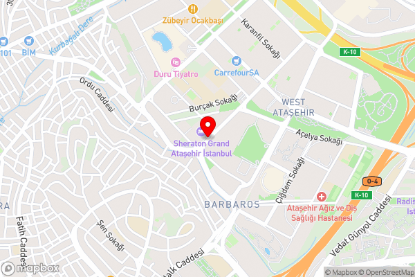 Sheraton Grand Istanbul Atasehir - Hotel Location Map