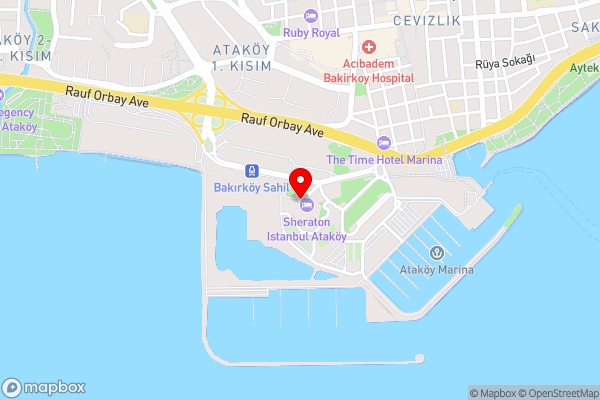 Sheraton Istanbul Atakoy Hotel - Hotel Location Map