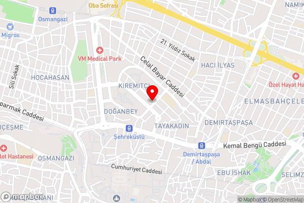 شقة فندقية Toki Bursa - Hotel Location Map