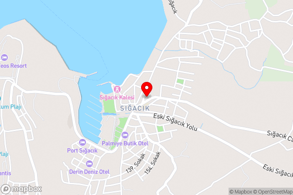Sığacık Gaea Hotel - Hotel Location Map