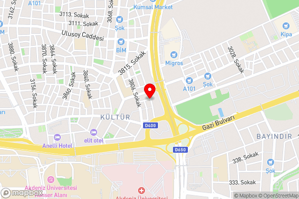 Şık, merkezde denize 3 km Kültür kafeler cd. 2 dk '12' - Hotel Location Map