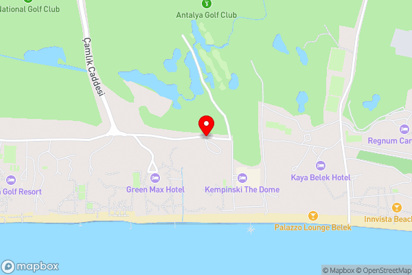 Sirene Belek Hotel - Hotel Location Map