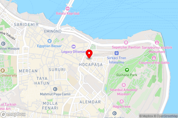 Sirkeci Gar Hotel - Hotel Location Map