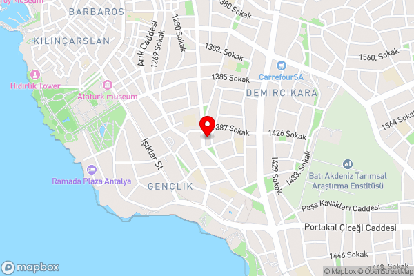 Sleek and Central Apartment in Muratpasa - Hotel Location Map