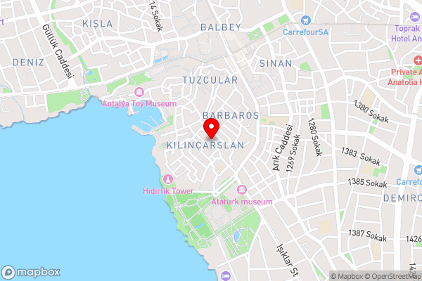 Sofa Hotels Kaleiçi - Hotel Location Map