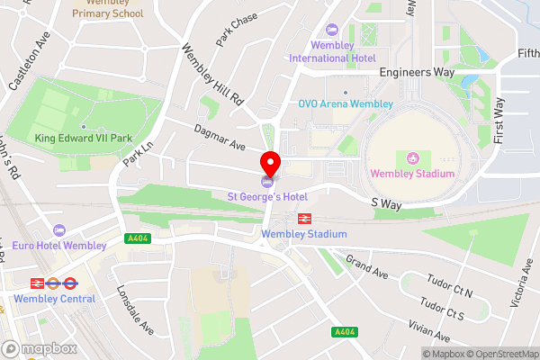 St George's Hotel - Wembley - Hotel Location Map
